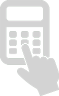 icon of a hand using a calculator